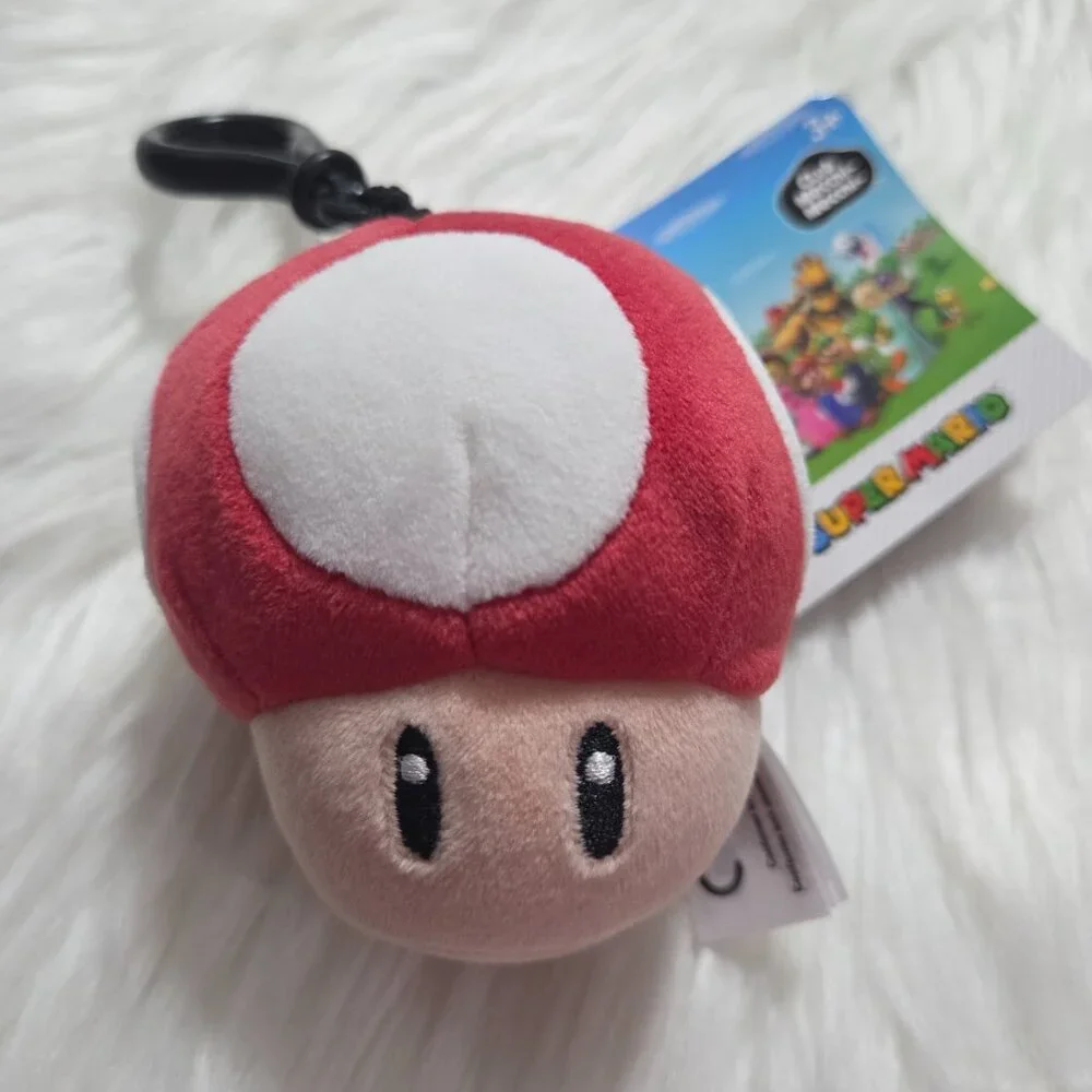 Super Mario Toad Mushroom Plush Keychain